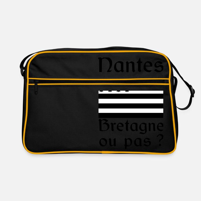 Nantes Bretagne ? - Sac Retro - noir/or