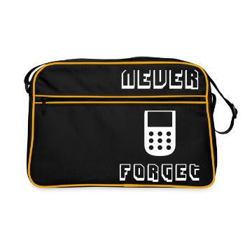 Old cell phone never forget saying phone keys old - Retro Bag - black/gold - Front