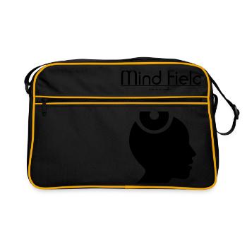 Mind Field Records - Custom Label Logo Design - Retro Tasche - Schwarz/Gold - Vorne