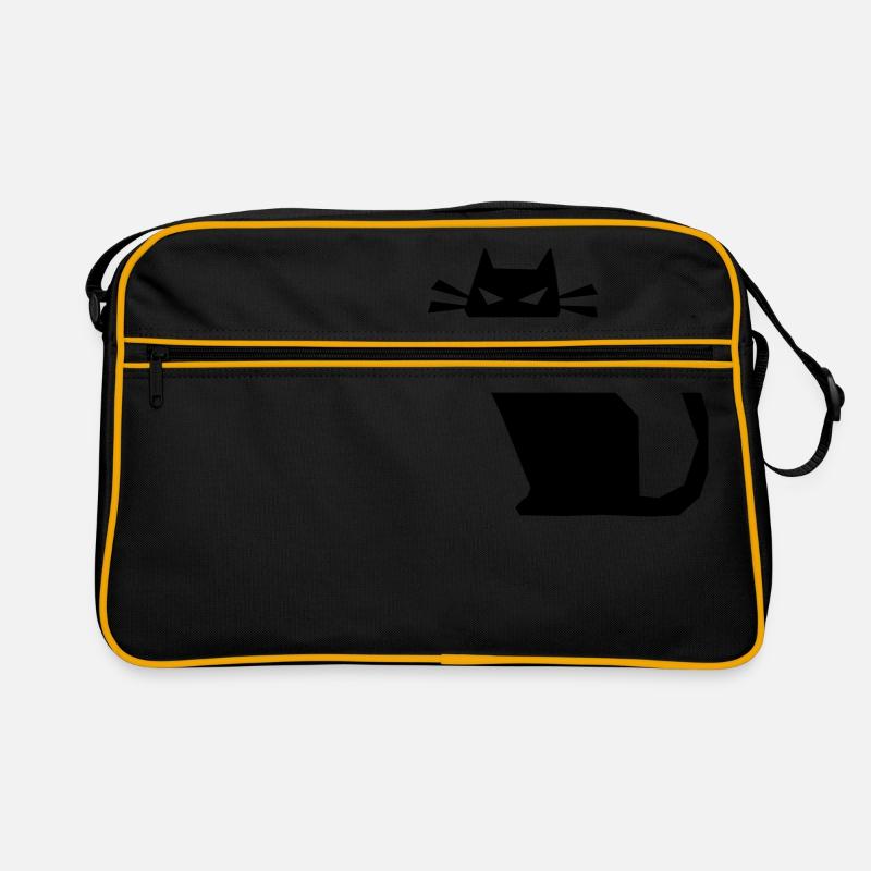 sharp cat evil Retro Bag