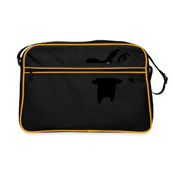 Funny Rabbit - Retro Tasche - Schwarz/Gold - Vorne