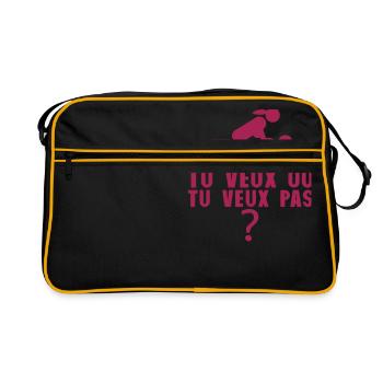 tu veux ou tu veux pas sexe proposition - Sac Retro - noir/or - Devant