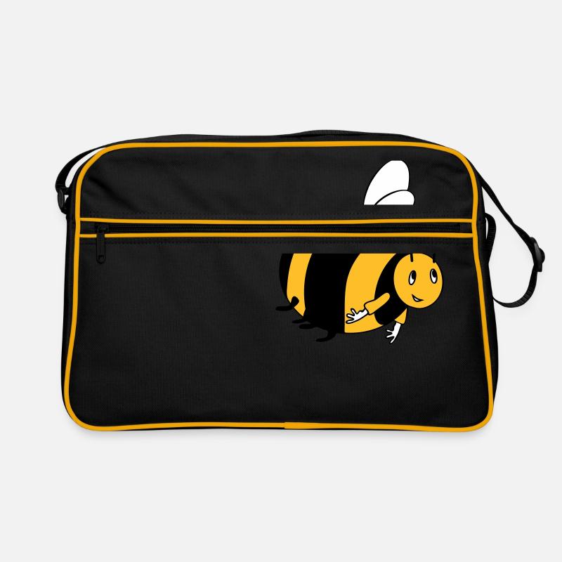 Hummel mit deinen Farben - Retro Tasche - Schwarz/Gold