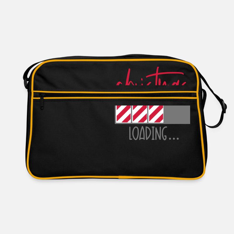 christmas loading - Retro Tasche - Schwarz/Gold