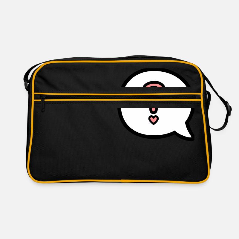 Speech ball with question mark and heart Retro Bag