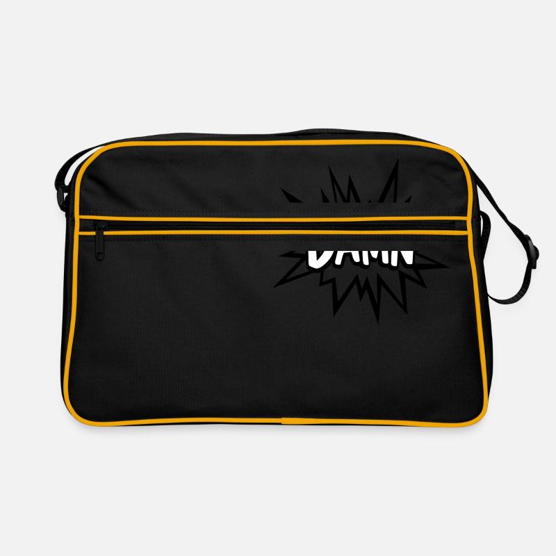 DAMN - Retro Tasche - Schwarz/Gold
