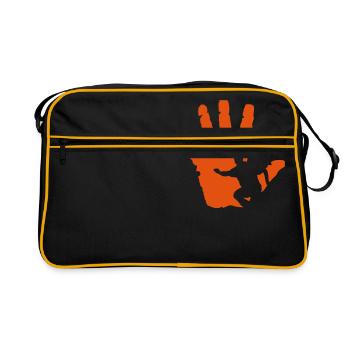 main petanque boule - Sac Retro - noir/or - Devant