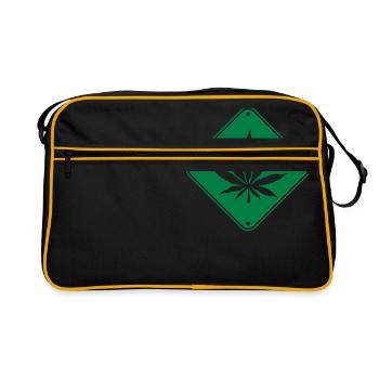 Weed Zone Notice - Retro Bag - black/gold - Front