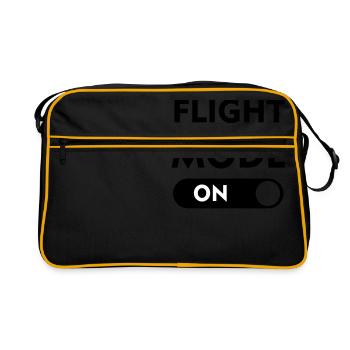 Aviateur pilote d'avion ultra léger avion - Sac Retro - noir/or - Devant
