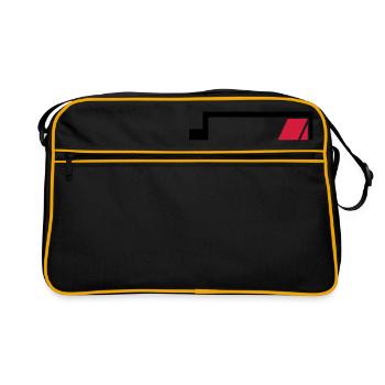 Akku leer Partner Motiv - Retro Tasche - Schwarz/Gold - Vorne