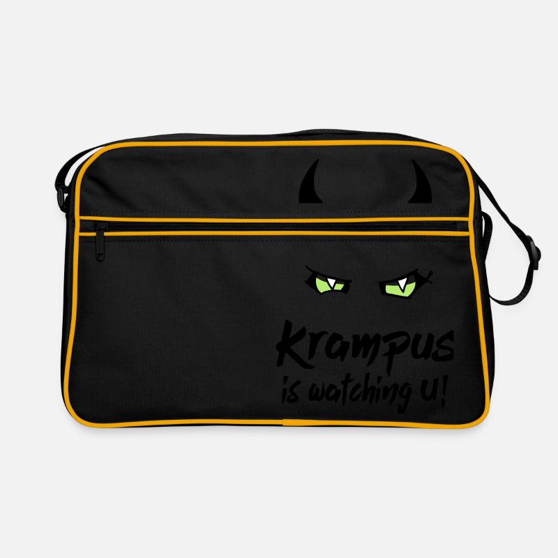 Krampus is watching U with evil eyes Retro Tasche