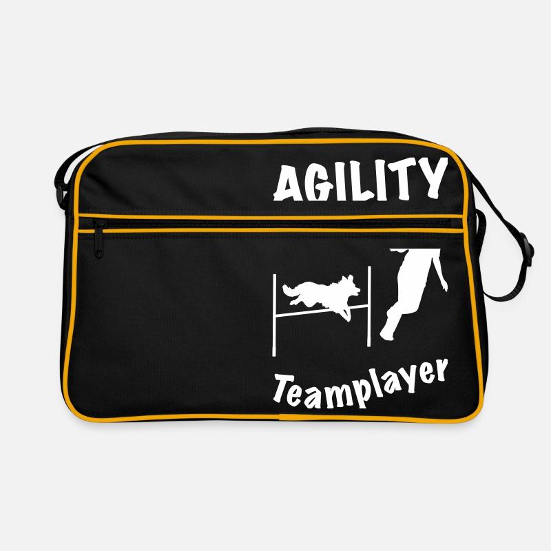 Agility Hürde Border - Retro Tasche - Schwarz/Gold