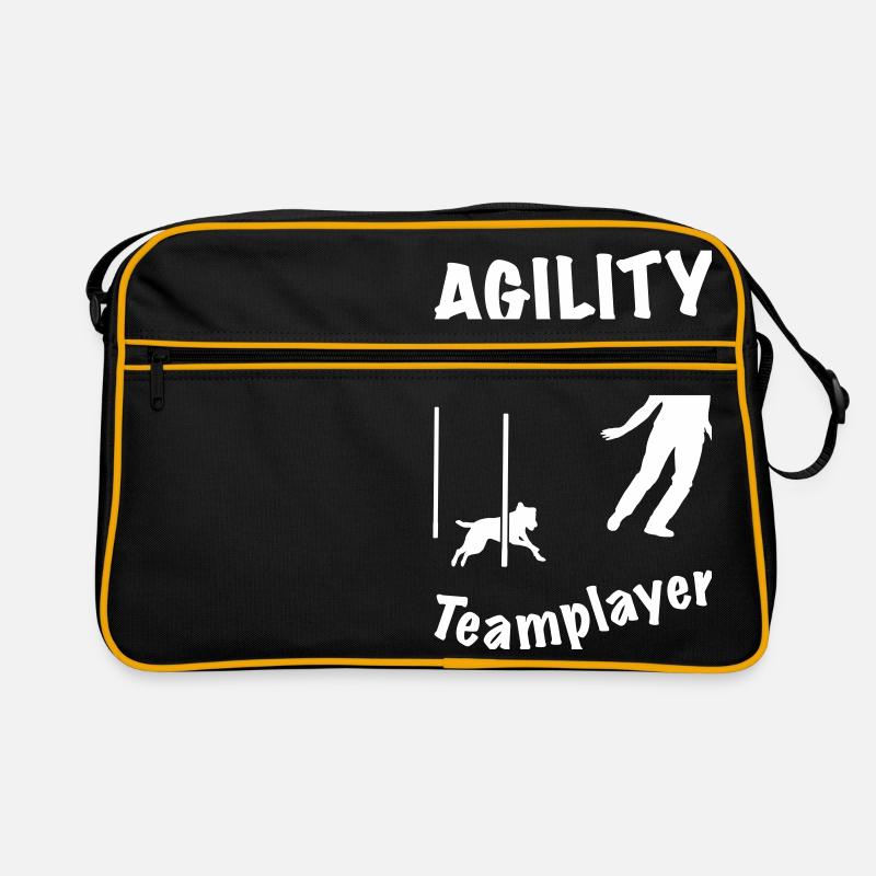 Agility Slalom Terrier - Retro Tasche - Schwarz/Gold