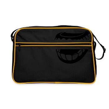 Ein Gebiss mit Zähnen - Retro Tasche - Schwarz/Gold - Vorne