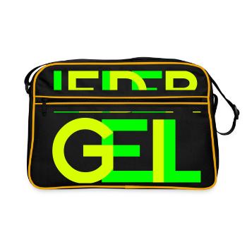leider geil - Retro Tasche - Schwarz/Gold - Vorne