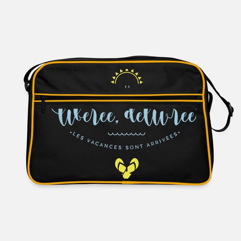 Libérée, délivrée les vacances sont arrivées - Sac Retro - noir/or
