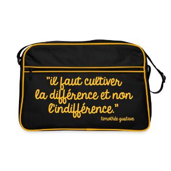 Cultivons la différence - Sac Retro - noir/or - Devant