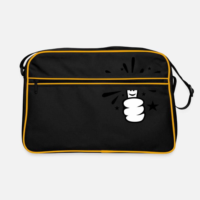 Daumen hoch / thumb up (sparkly, 2c) Retro Tasche