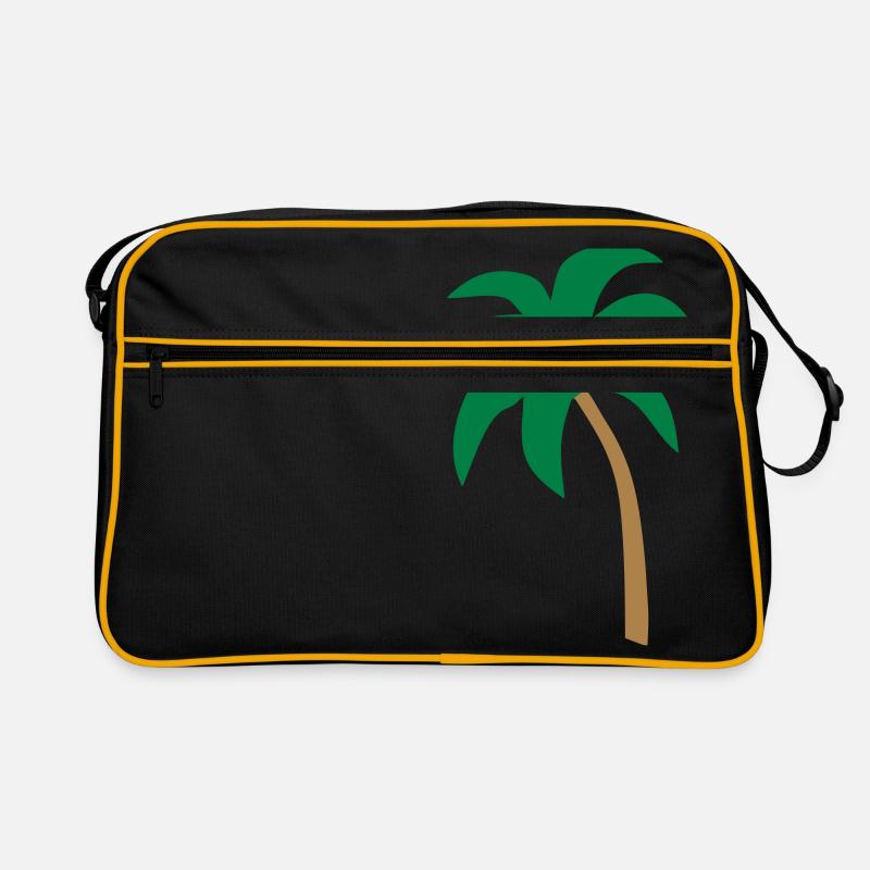 Palme - Retro Tasche - Schwarz/Gold