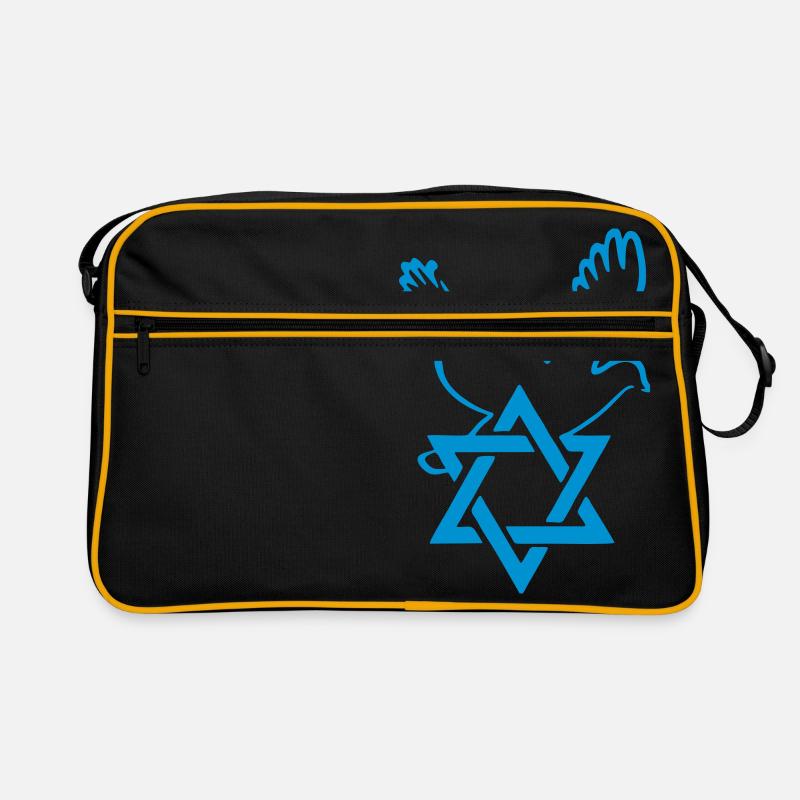Ami d'Israël - Sac Retro - noir/or
