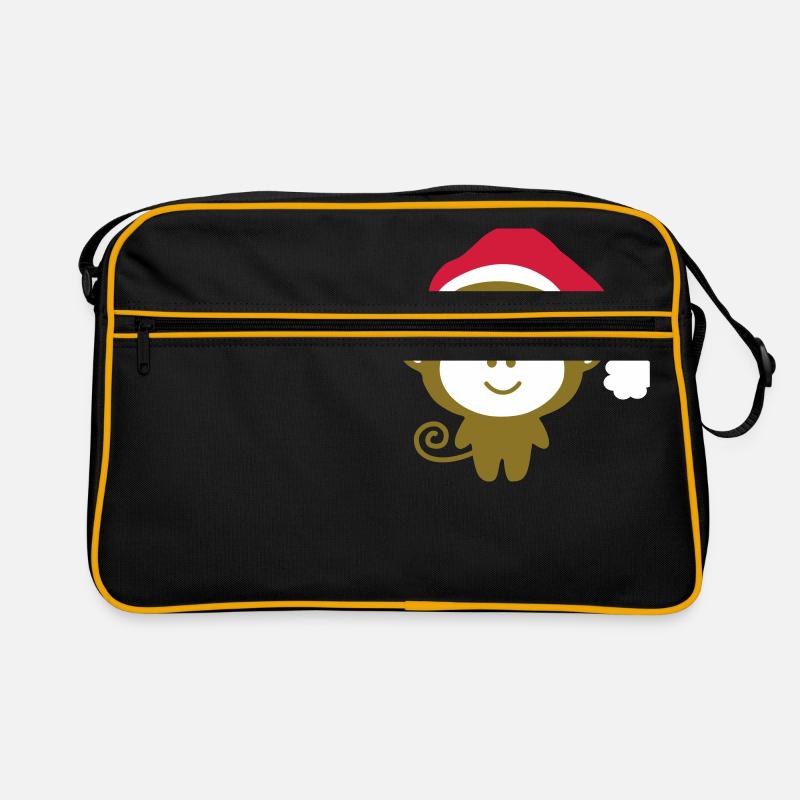 Christmas monkey Retro Tasche