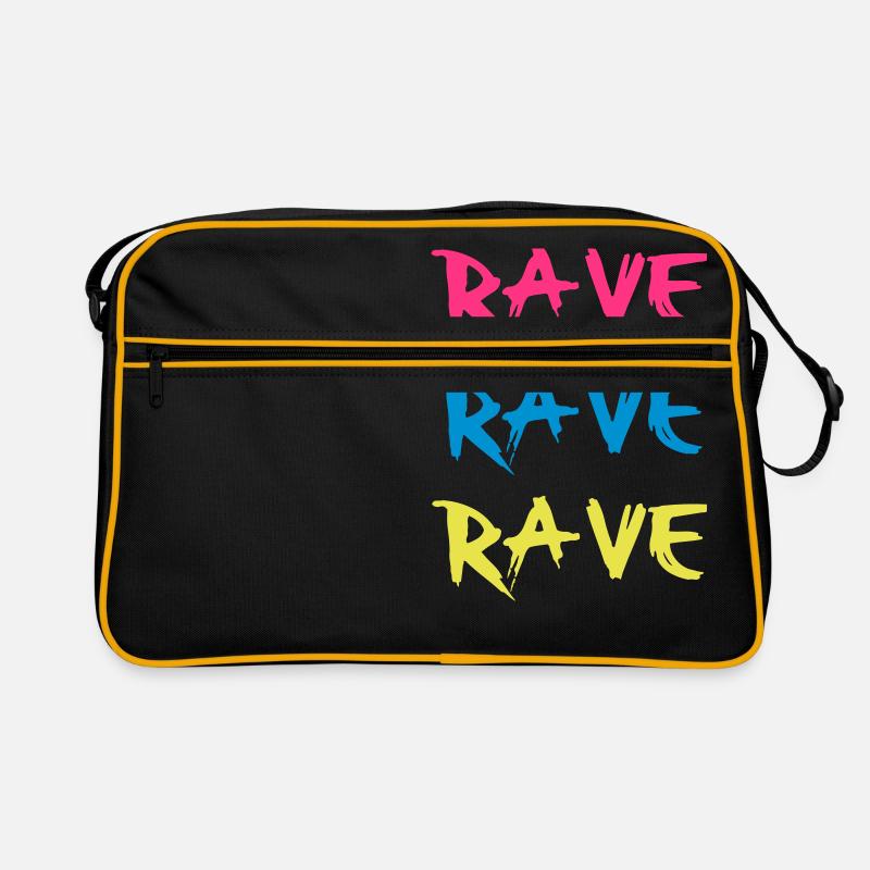 Rave - Retro Tasche - Schwarz/Gold