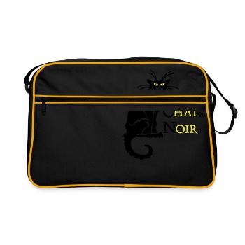 chat noir 'n (text, 2c) - Retro Bag - black/gold - Front