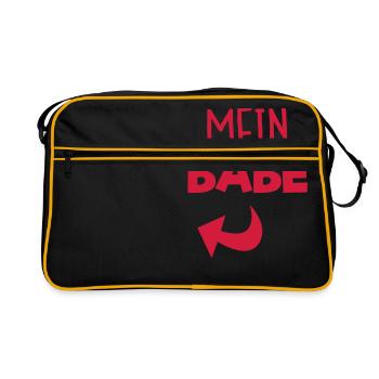Mein Babe - Retro Tasche - Schwarz/Gold - Vorne