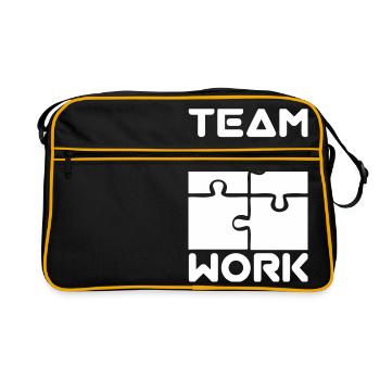 Travail d'équipe - Chemise - Sac Retro - noir/or - Devant