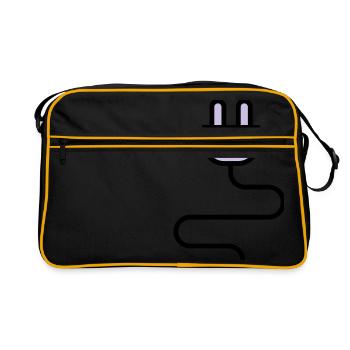 Câble d'alimentation, fiche - Sac Retro - noir/or - Devant