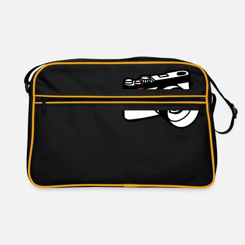 Kamera - Retro Tasche - Schwarz/Gold