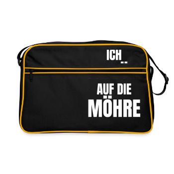 Je jure par la carotte. - Sac Retro - noir/or - Devant