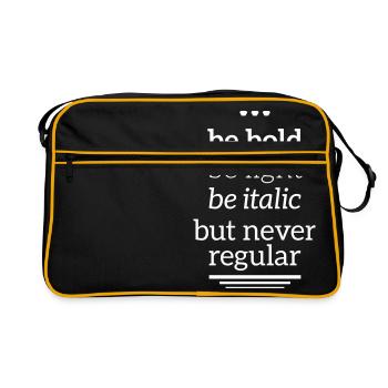 bold light italic never regular Typografie Grafik - Sac Retro - noir/or - Devant