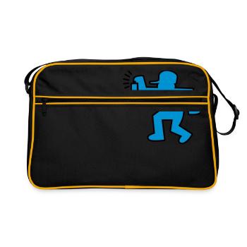 graffiti man - Sac Retro - noir/or - Devant