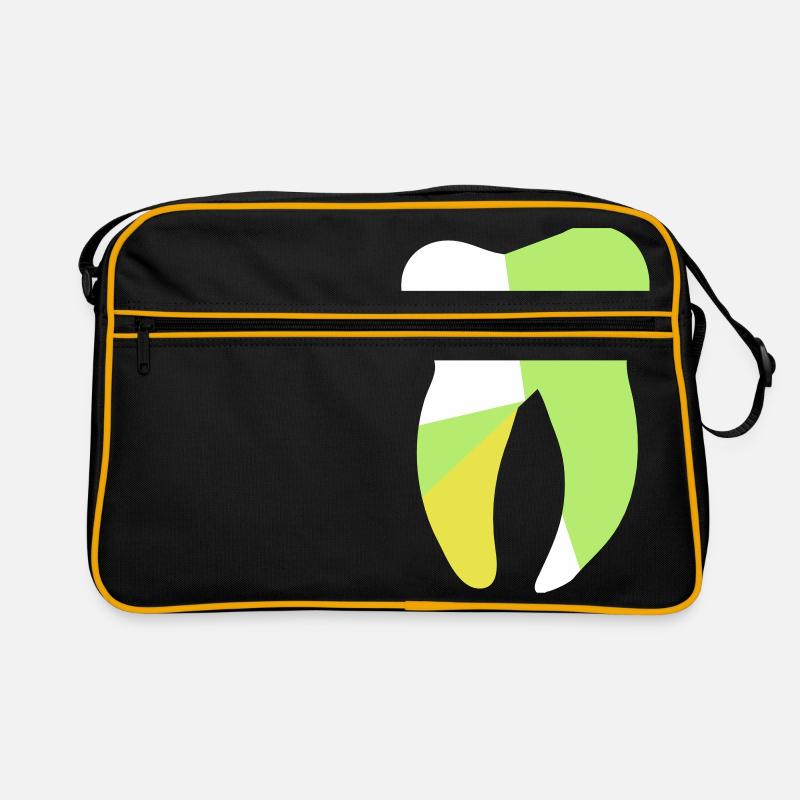 zahn grafik - Retro Tasche - Schwarz/Gold