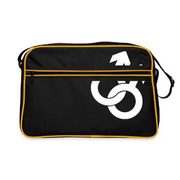 Gay sign - gay character - Retro Bag - black/gold - Front