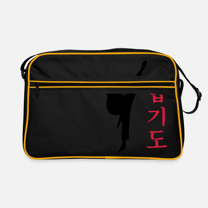 Hapkido Kick - Retro Tasche - Schwarz/Gold