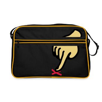 show cross - here 3 - Retro Bag - black/gold - Front