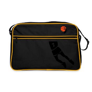 Basketball slam dunk - Sac Retro - noir/or - Devant