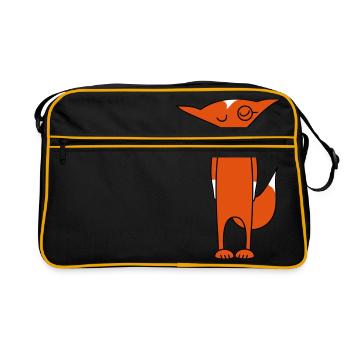 renard intelligent - Sac Retro - noir/or - Devant