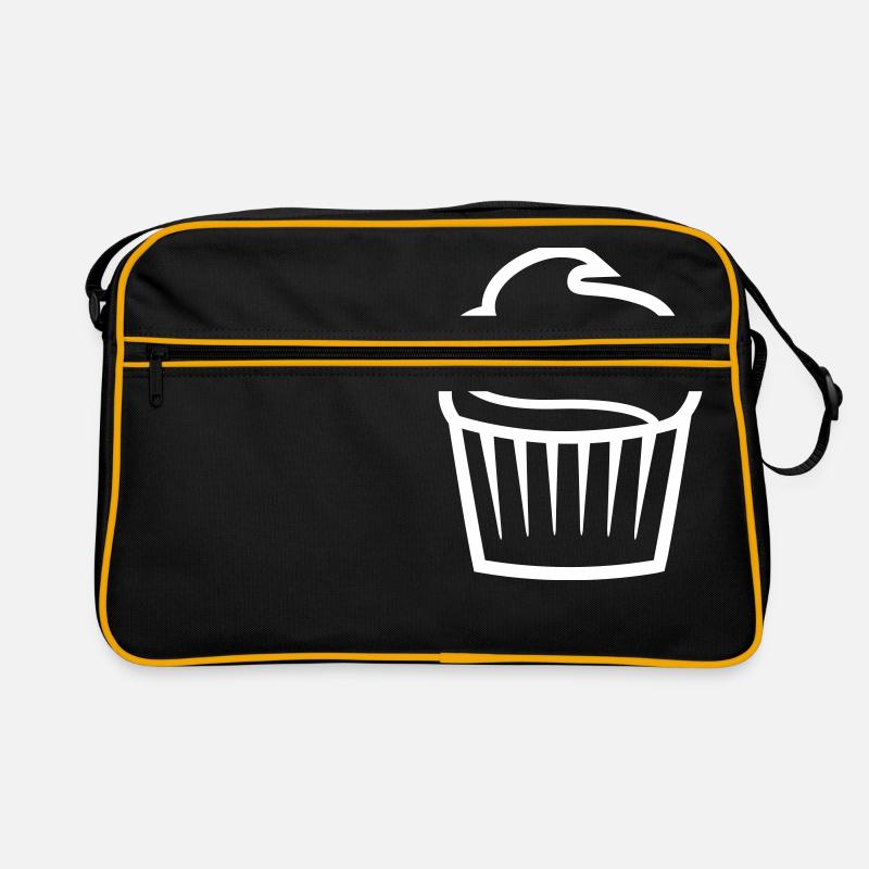 Cupcake einfarbig Retro Tasche