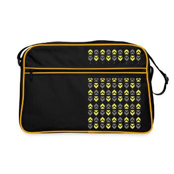 geometric patterns11 c2 - Retro Bag - black/gold - Front