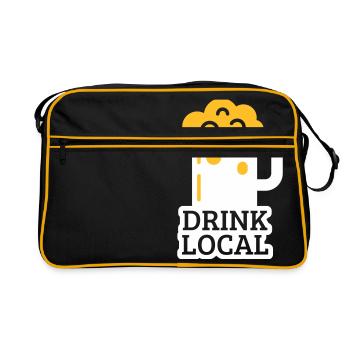 drink local - Retro Bag - black/gold - Front