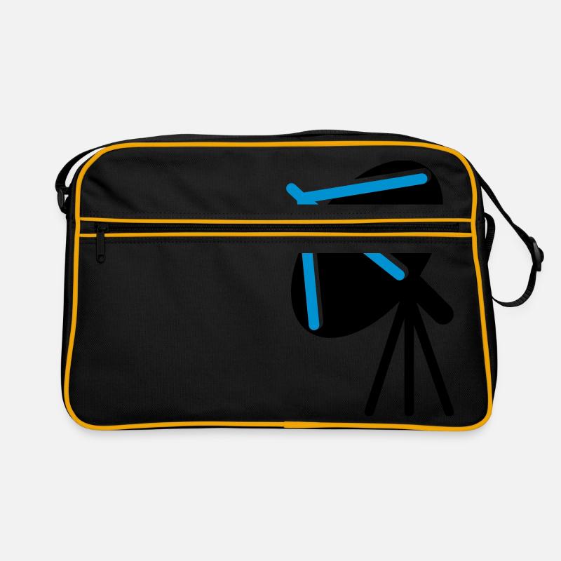 Satellitenschüssel mit Blick in den Himmel Retro Tasche