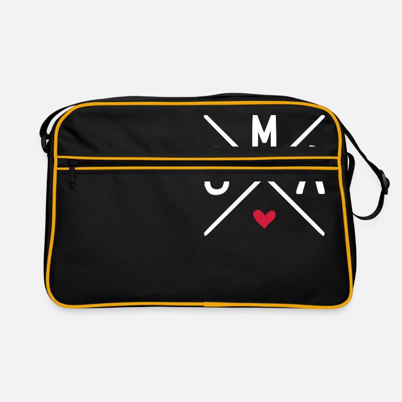 Oma - Retro Tasche - Schwarz/Gold