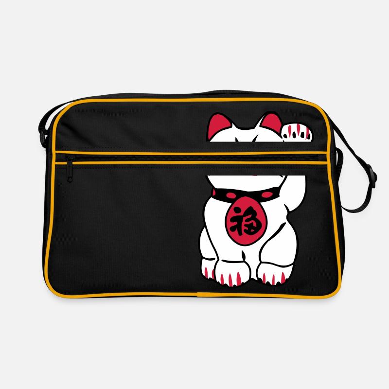 maneki neko - Winkende Glückskatze Retro Tasche