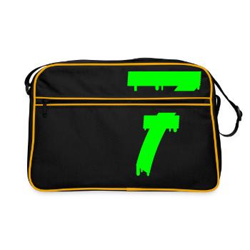 lucky number seven - Sac Retro - noir/or - Devant