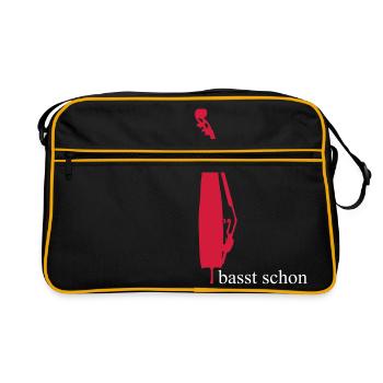 Kontrabass 3 - Retro Tasche - Schwarz/Gold - Vorne