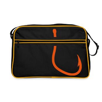 ANGELHAKEN - Retro Tasche - Schwarz/Gold - Vorne