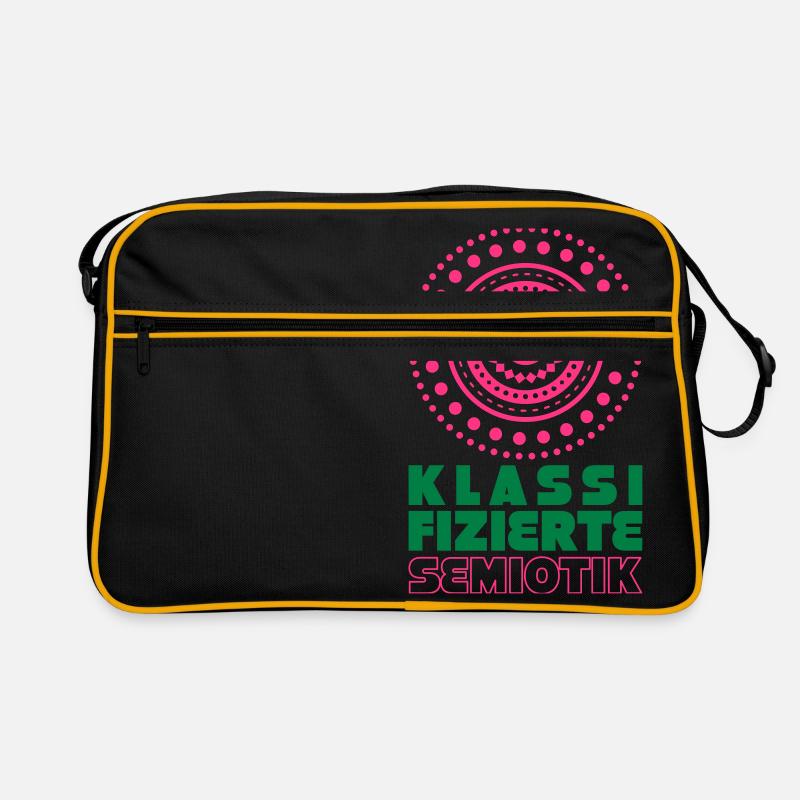 Semiotik Abstrakt Geschenk Kunst Motiv Motto Retro Tasche